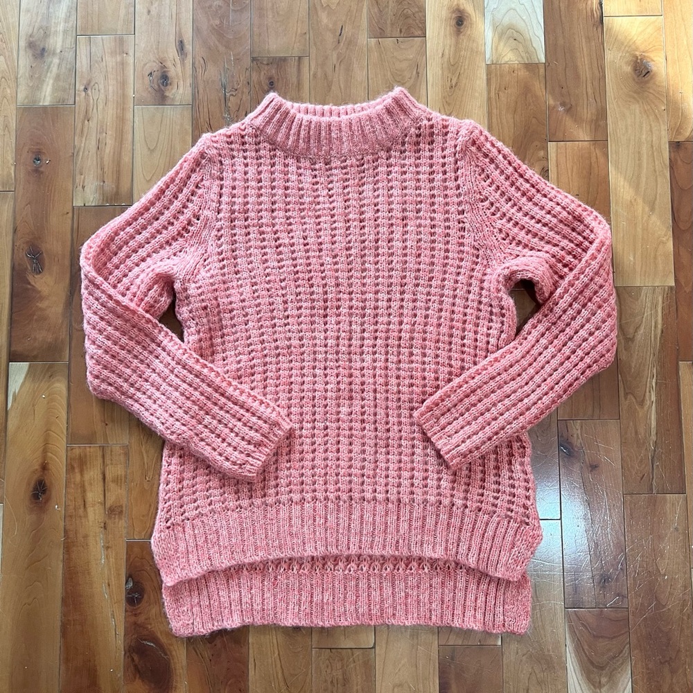 Field Flower Heather Pink Mockneck Sweater